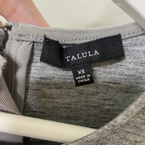 Talula Verone Gray Zipper Shift Dress Sz XS - Picture 9 of 9